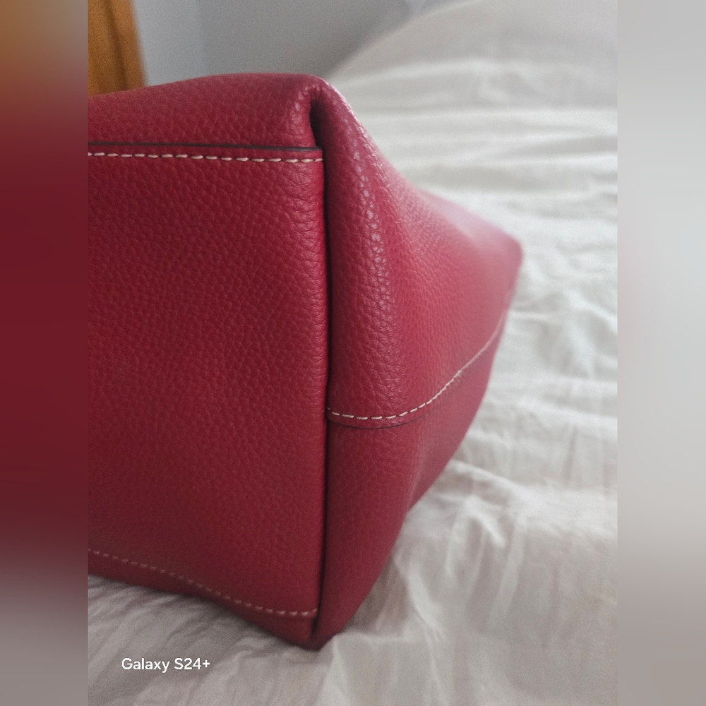 Coach Red Mickey Mouse Leather Tote - Picture 5 of 8